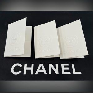 Set of 3 - CHANEL Paper Card Receipt Holder white Envelope